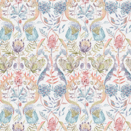 Floral Multi Fabric - Colscott Printed Cotton Fabric (By The Metre) Pomegranate Voyage Maison