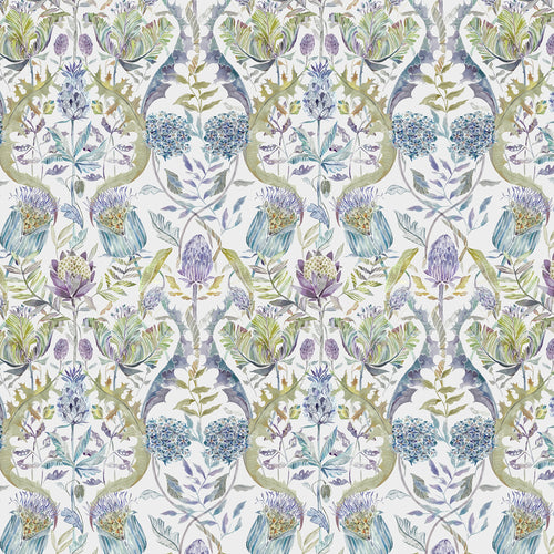 Floral Blue Fabric - Colscott Printed Cotton Fabric (By The Metre) Skylark Voyage Maison