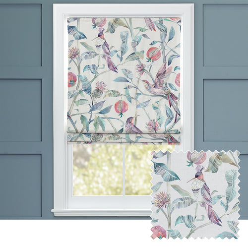 Animal Green M2M - Colyford Printed Cotton Made to Measure Roman Blinds Loganberry Voyage Maison