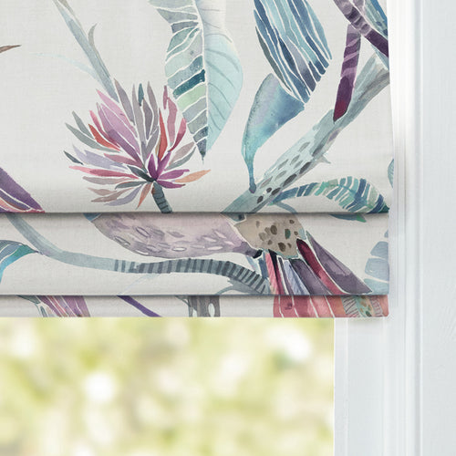 Animal Green M2M - Colyford Printed Cotton Made to Measure Roman Blinds Loganberry Voyage Maison