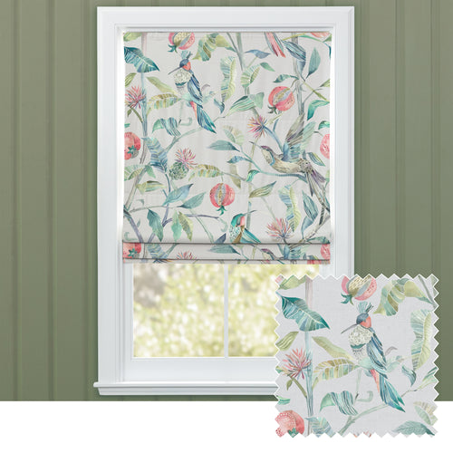 Animal Green M2M - Colyford Printed Cotton Made to Measure Roman Blinds Silver Voyage Maison
