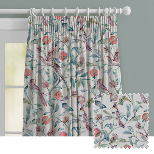 Animal Red M2M - Colyford Ann Printed Made to Measure Curtains Loganberry Voyage Maison