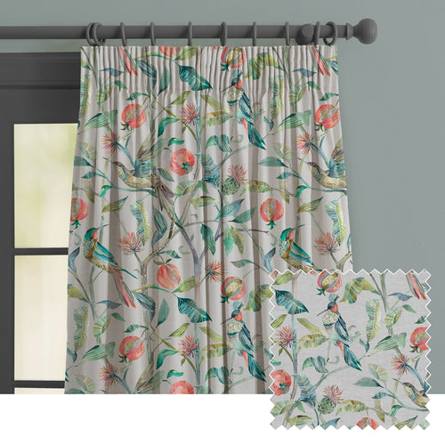 Animal Silver M2M - Colyford Fiona Printed Made to Measure Curtains Silver Voyage Maison