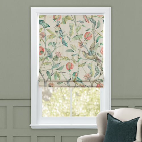 Animal Green M2M - Colyford Printed Cotton Made to Measure Roman Blinds Pomegranate Voyage Maison