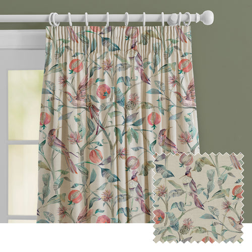 Animal Beige M2M - Colyford Fiona Printed Made to Measure Curtains Loganberry Voyage Maison