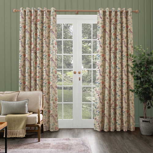 Animal Beige M2M - Colyford Fiona Printed Made to Measure Curtains Loganberry Voyage Maison