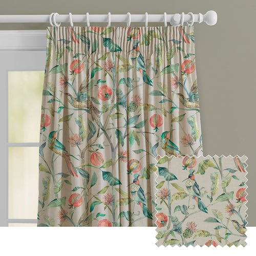 Animal Green M2M - Colyford Fiona Printed Made to Measure Curtains Pomegranate Voyage Maison