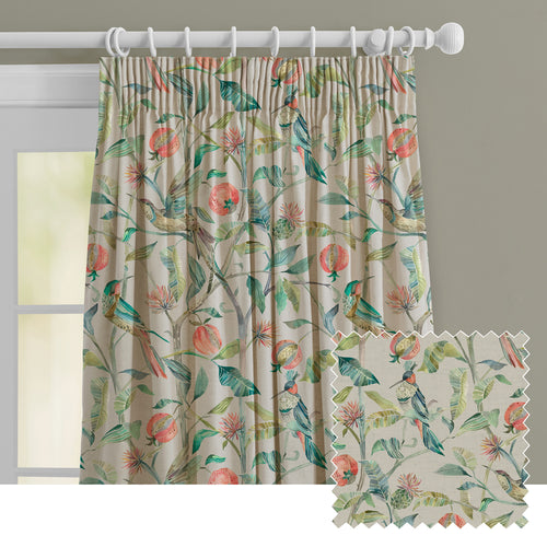 Animal Green M2M - Colyford Fiona Printed Made to Measure Curtains Pomegranate Voyage Maison