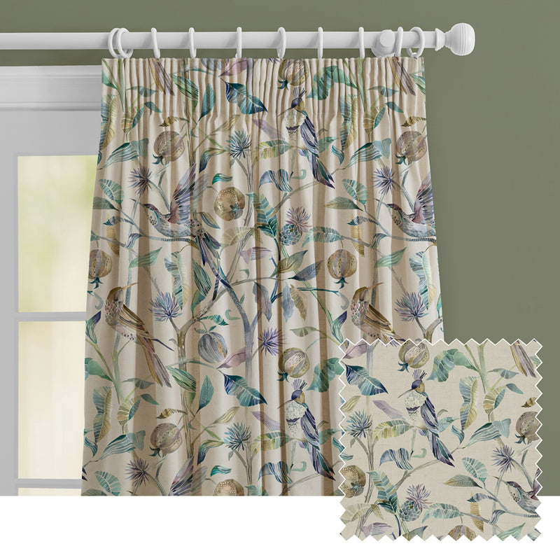 Animal Blue M2M - Colyford Printed Made to Measure Curtains Skylark Voyage Maison