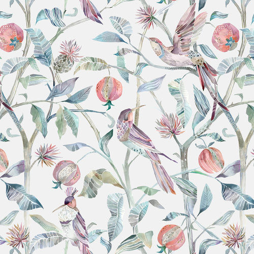 Floral Pink Wallpaper - Colyford  1.4m Wide Width Wallpaper (By The Metre) Loganberry Voyage Maison