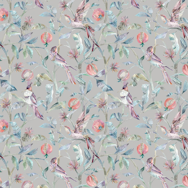 Colyford Grape Printed Velvet Fabric (By The Metre) | Purple Fabric ...