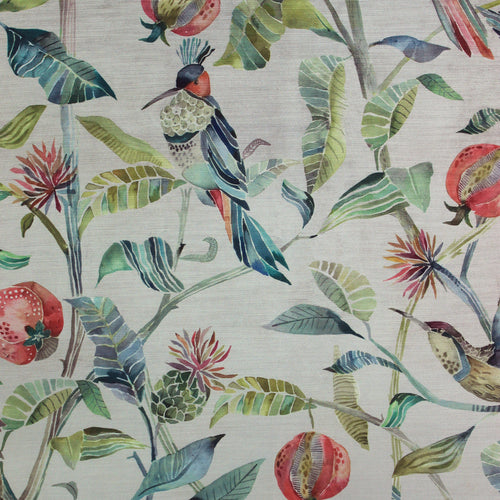 Samples - Colyford Velvet Printed Fabric Sample Swatch Strawberry Voyage Maison