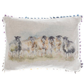 Voyage Maison Comeby Printed Feather Cushion in Natural