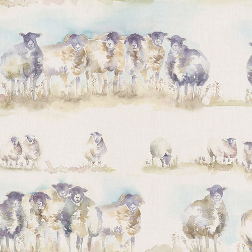 Animal Cream Fabric - Comeby Printed Linen Fabric (By The Metre) Natural Voyage Maison