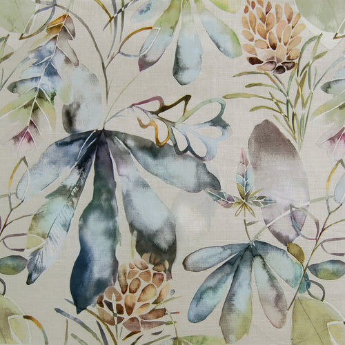 Floral Blue Fabric - Conifer Printed Cotton Fabric (By The Metre) Thistle Voyage Maison