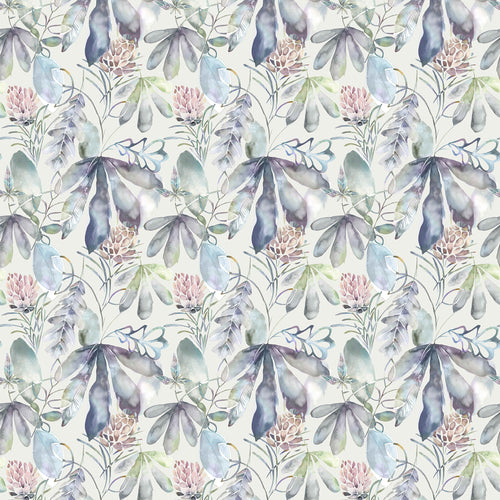 Floral Blue Fabric - Conifer Printed Cotton Fabric (By The Metre) Thistle Voyage Maison