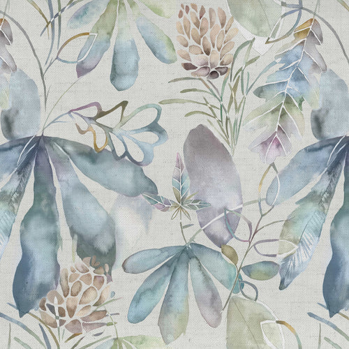 Fauna Blue Fabric - Conifer Printed Cotton Fabric (By The Metre) Capri Voyage Maison