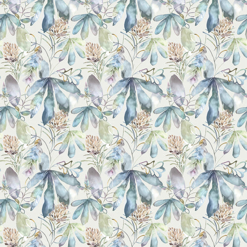 Fauna Blue Fabric - Conifer Printed Cotton Fabric (By The Metre) Capri Voyage Maison
