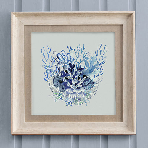 Abstract Blue Wall Art - Coralie  Framed Print Birch Voyage Maison