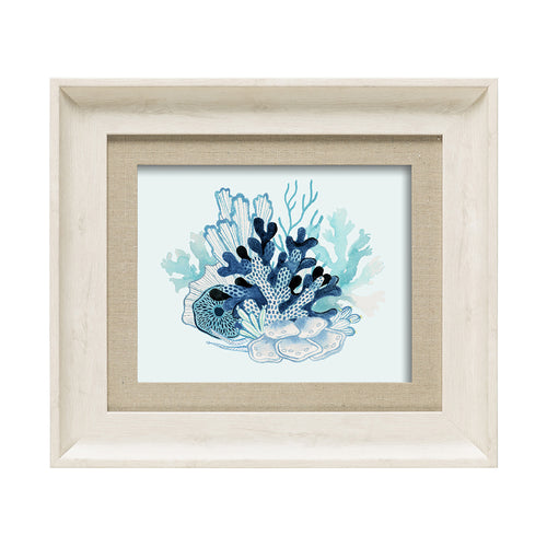 Abstract Blue Wall Art - Coralie  Framed Print Seafoam Voyage Maison