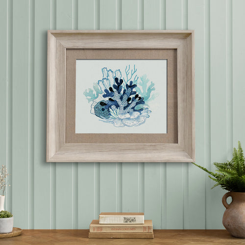 Abstract Blue Wall Art - Coralie  Framed Print Seafoam Voyage Maison