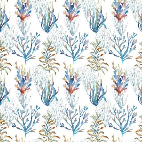 Animal Blue Fabric - Coral Reef Printed Cotton Fabric (By The Metre) Cobalt Voyage Maison
