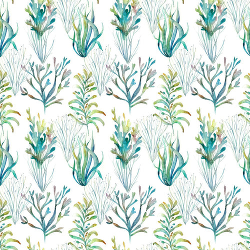 Animal Green Fabric - Coral Reef Printed Cotton Fabric (By The Metre) Kelpie Voyage Maison