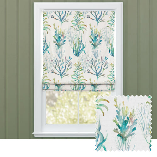 Animal Green M2M - Coral Reef Printed Cotton Made to Measure Roman Blinds Kelpie Voyage Maison