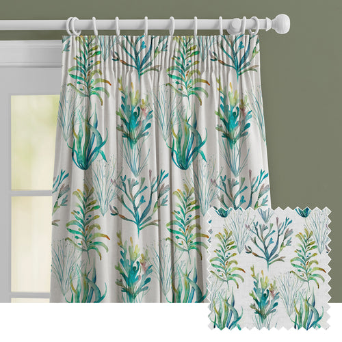 Animal Green M2M - Coral Reef Printed Made to Measure Curtains Kelpie Voyage Maison