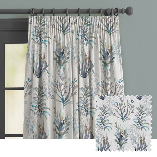 Animal Grey M2M - Coral Reef Cream Printed Made to Measure Curtains Slate Voyage Maison