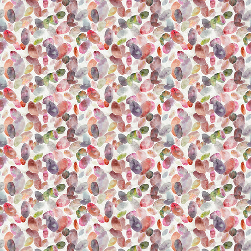 Abstract Red Fabric - Correa Printed Cotton Fabric (By The Metre) Boysenberry/Cream Voyage Maison