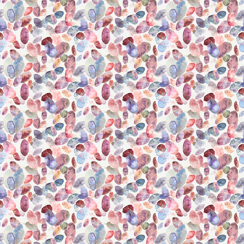 Abstract Pink Fabric - Correa Printed Cotton Fabric (By The Metre) Fuchsia/Cream Voyage Maison