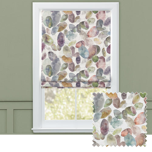 Abstract Green M2M - Correa Printed Cotton Made to Measure Roman Blinds Cloud/Cream Voyage Maison