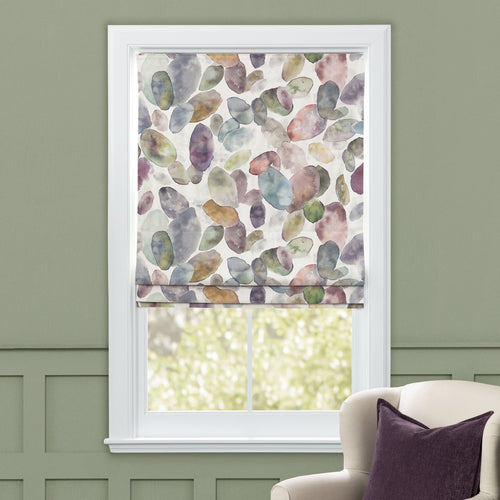 Abstract Green M2M - Correa Printed Cotton Made to Measure Roman Blinds Cloud/Cream Voyage Maison