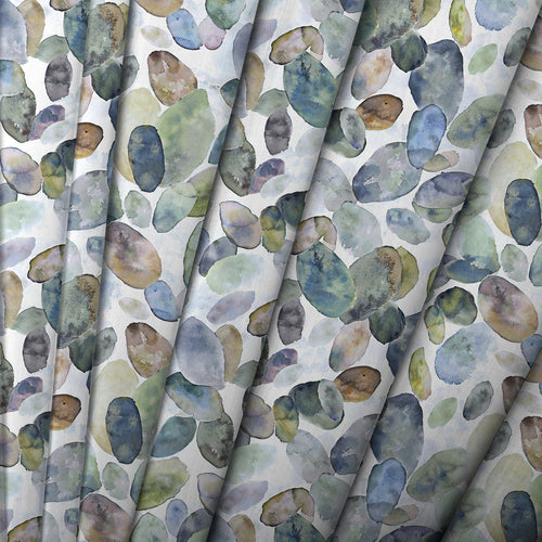 Abstract Blue M2M - Correa Printed Cotton Made to Measure Roman Blinds Crocus/Cream Voyage Maison