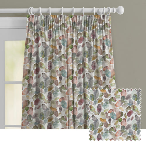Abstract Purple M2M - Correa Cream Printed Made to Measure Curtains Cloud Voyage Maison
