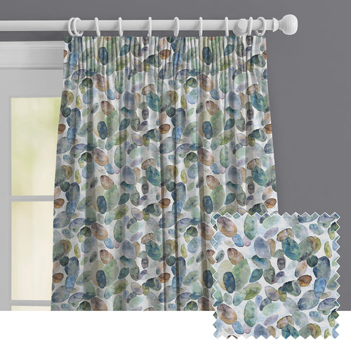 Abstract Blue M2M - Correa Printed Made to Measure Curtains Crocus Voyage Maison