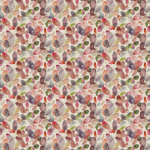 Abstract Red Fabric - Correa Printed Cotton Fabric (By The Metre) Boysenberry Voyage Maison
