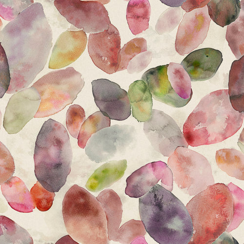 Samples - Correa Linen Printed Fabric Sample Swatch Boysenberry Voyage Maison