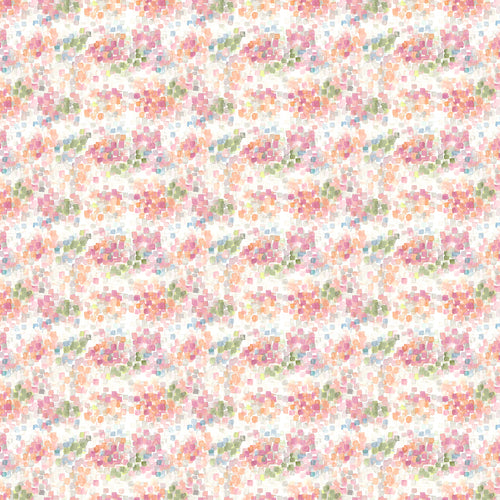 Abstract Pink Fabric - Cothay Printed Cotton Fabric (By The Metre) Coral Voyage Maison