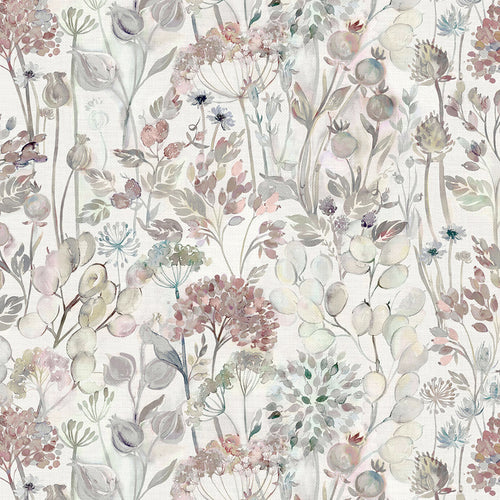 Floral Cream Fabric - Country Hedgerow Printed Cotton Fabric Dawn Cream Voyage Maison