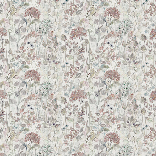 Floral Cream Fabric - Country Hedgerow Printed Cotton Fabric Dawn Cream Voyage Maison