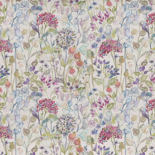 Floral Multi Fabric - Country Hedgerow Printed Cotton Fabric (By The Metre) Mini Classic Cream Voyage Maison