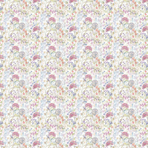 Floral Multi Fabric - Country Hedgerow Printed Cotton Fabric (By The Metre) Mini Classic Cream Voyage Maison