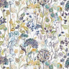 Country Hedgerow Printed Cotton Fabric (By The Metre) Violet/Cream