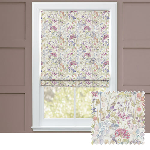 Floral Pink M2M - Country Hedgerow Printed Cotton Made to Measure Roman Blinds Default Voyage Maison