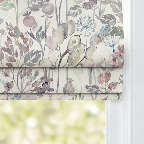 Floral Grey M2M - Country Hedgerow Printed Cotton Made to Measure Roman Blinds Dawn/Cream Voyage Maison