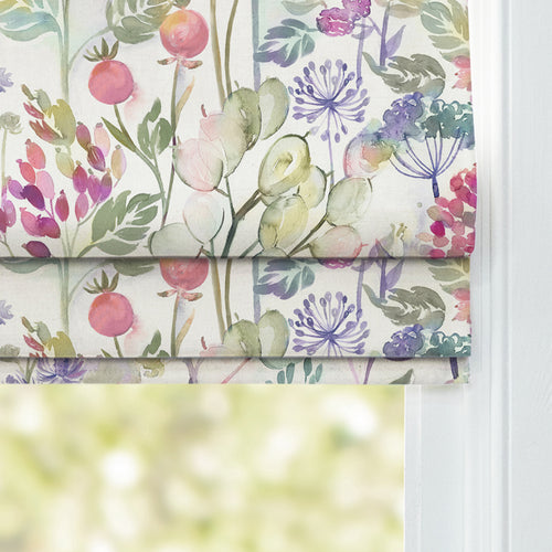 Floral Pink M2M - Country Hedgerow Printed Cotton Made to Measure Roman Blinds Lotus/Cream Voyage Maison