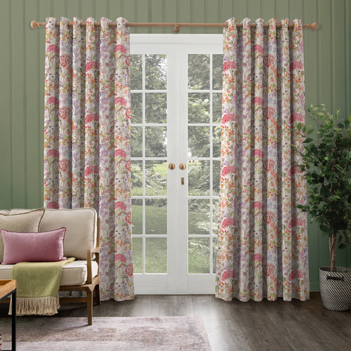 Floral Red M2M - Country Hedgerow Printed Made to Measure Curtains Autumn Voyage Maison
