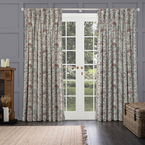 Floral Grey M2M - Country Hedgerow Printed Made to Measure Curtains Dawn Voyage Maison